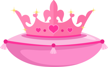 Şeffaf arkaplanda pembe taç