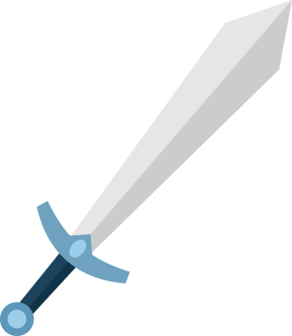 Kılıç. Web simgesi basit illüstrasyon