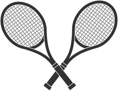 badminton raket simgesi, basit biçim