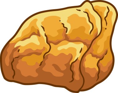 karikatür karalama kızarmış tavuk vektör çizimi 