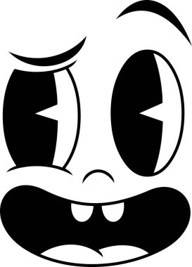 Bir çizgi film emoji yüzünün vektör çizimi 