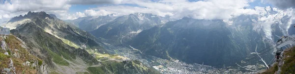 Vista Panorámica Del Macizo Del Mont Blanc Desde Brevent —  Fotos de Stock