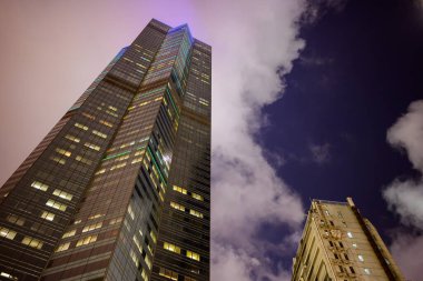 Merkez, Hong Kong. 15 Mayıs 2019: Bir zamanlar Hong Kong ve dünyanın en yüksek binası olan merkez..