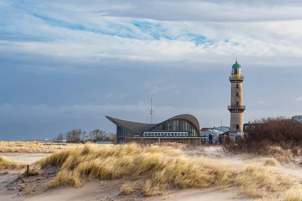 Lighthouse Shore Baltic Sea Warnemuende Germany — Stock Photo, Image
