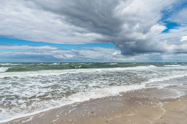 Waves on the Baltic Sea coast on the peninsula Fischland-Darss, Germany.