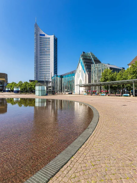 Vista Plaza Augustusplatz Ciudad Leipzig Alemania — Foto de Stock