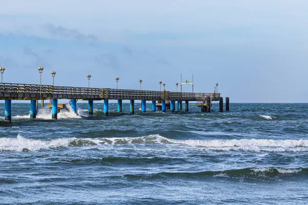 Seebrücke Der Ostsee Graal Müritz Deutschland — Stockfoto