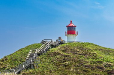 Kuzey Denizi adası Amrum, Almanya 'da Norddorf' ta çapraz ateş.