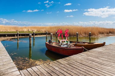 Fishing boats in the port of Ahrenshoop, Germany. clipart