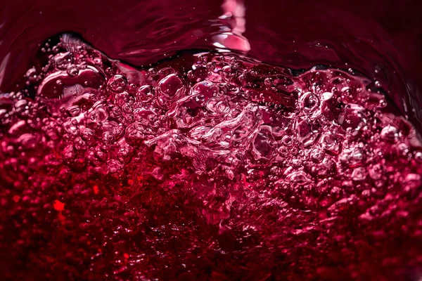 Salpicos Abstratos Vinho Tinto Macro Shot — Fotografia de Stock