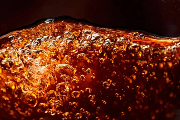 Texture Cooling Summer Drink Bubbles Macro Shot — Stock Photo, Image