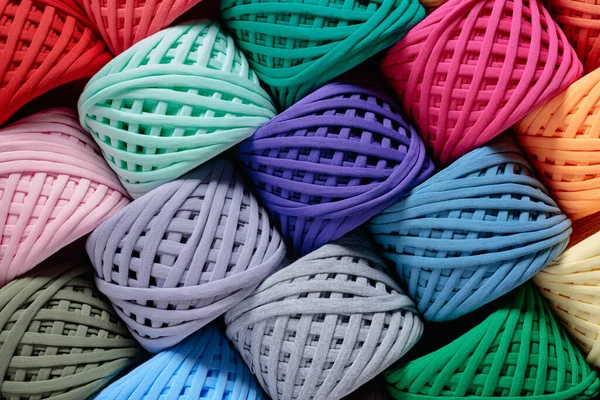 Colorful Cotton Craft Threads Skeins Threads Needlework — Stock Photo, Image