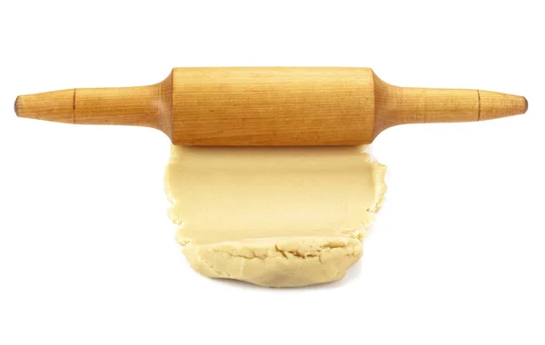 Dough Rolling Pin Isolated White Background — Stock Photo, Image
