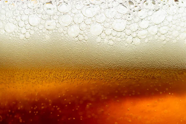 Glas Leckeres Bier Mit Schaum Nahaufnahme Makroaufnahme — Stockfoto