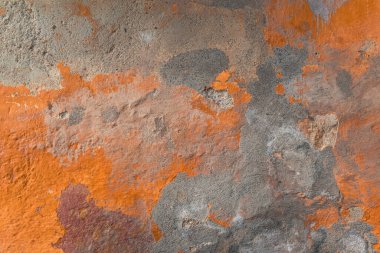 Eski grunge desen arka plan, farklı renklerle boyanmış beton kirli duvar, boşluğu kopyala