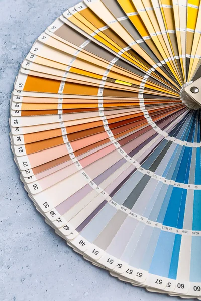Guía Paleta Colores Industrial Del Catálogo Muestras Pintura Sobre Fondo — Foto de Stock