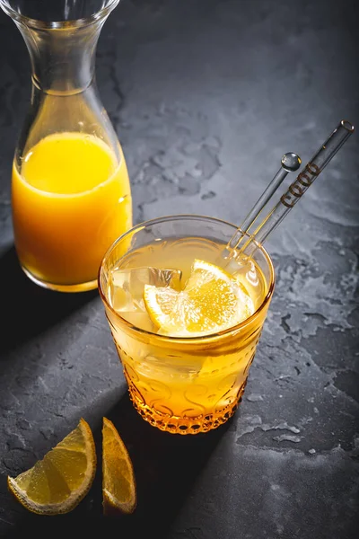 Gengibre Limão Refrescante Limonada Coquetel Bebida Imunoterapia — Fotografia de Stock