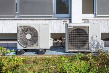 Çift Inverter, ısıtma ve soğutma pompası kombinasyonu, endüstriyel binaya yüklendi