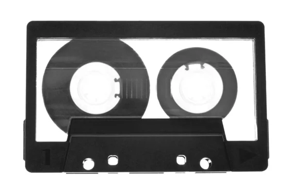 Audio Cassette Tape Geïsoleerd Witte Achtergrond — Stockfoto