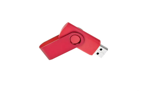 Piros Stílusos Usb Flash Drive Memória — Stock Fotó