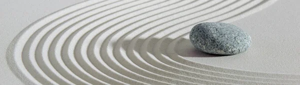 Texturovaný Písek Kámen Japonské Zenové Zahradě — Stock fotografie