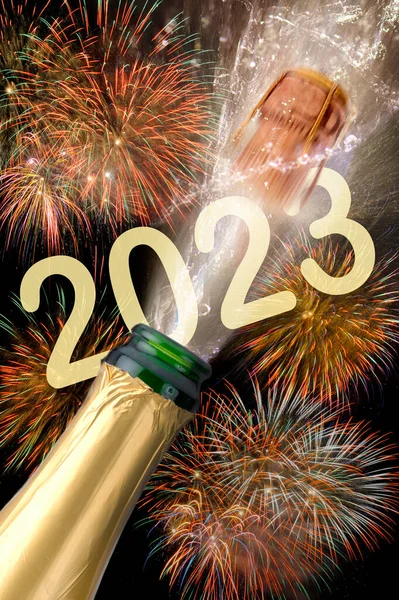 Вітальна Листівка Найкращі Побажання Сильстера Новий 2023 Рік — стокове фото
