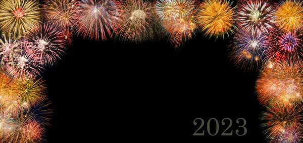 Tarjeta Felicitación Mejores Deseos Para Silester Año Nuevo 2023 —  Fotos de Stock