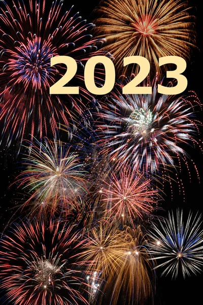 Üdvözlőlap Jókívánságok Silester 2023 — Stock Fotó