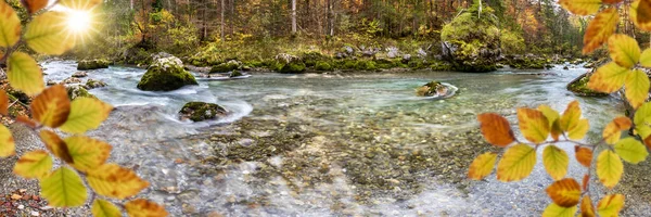 Divoká Řeka Průzračnou Vodou Krásném Kaňonu — Stock fotografie