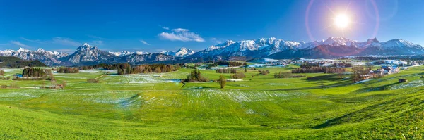 Panoramic View Alps Mountain Range Bavaria Germany — Stock Photo, Image