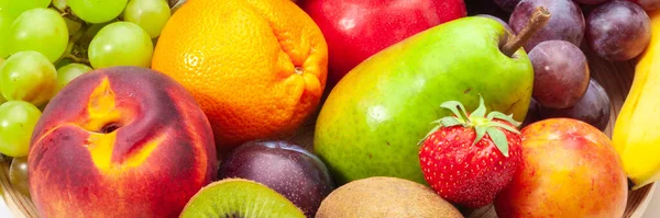 Νωπά Και Υγιή Ανάμεικτα Φρούτα — Φωτογραφία Αρχείου