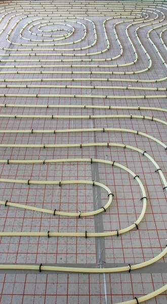 Underfloor Heating System Construction New Residential House — Stock Photo, Image