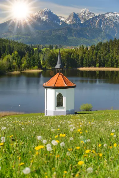 Panoramautsikt Över Landsbygdslandskapet Bayern Royaltyfria Stockbilder