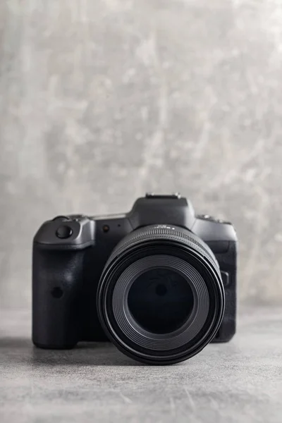 Цифрова Бездзеркальна Камера Сірому Столі — стокове фото