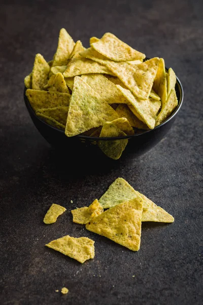 Tortilla Chips Mit Dem Geschmack Von Jalapeño Paprika Der Schüssel — Stockfoto