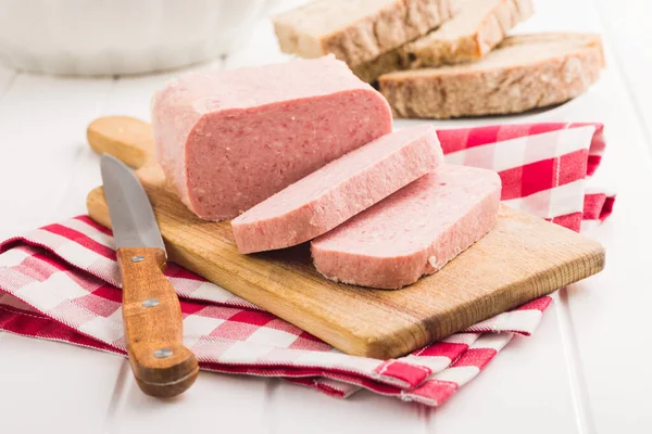 Luncheon Meat Cutting Board — Stock Photo, Image