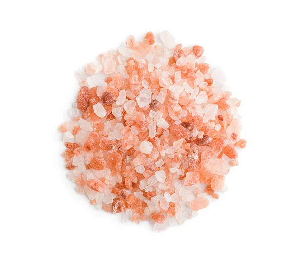 Pink Himalayan Salt Isolated White Background — Stock Photo, Image