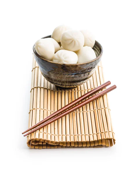 Xiaolongbao Traditional Steamed Dumplings Bowl Xiao Long Bao Buns Isolated — Stock Photo, Image