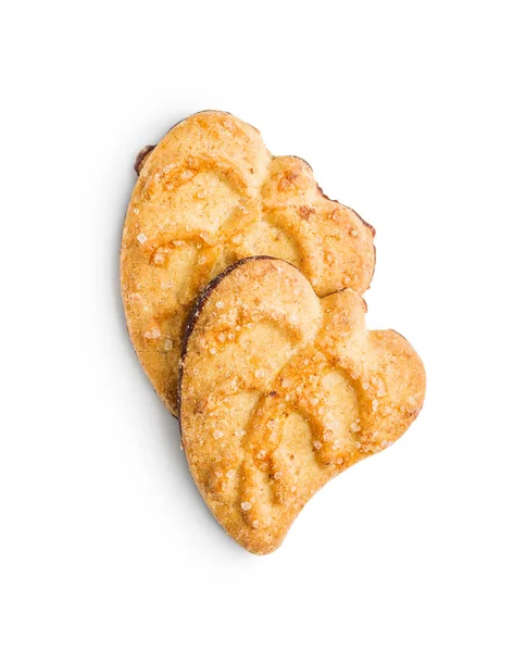 おいしいクッキー 白い背景に隔離された甘いビスケット — ストック写真