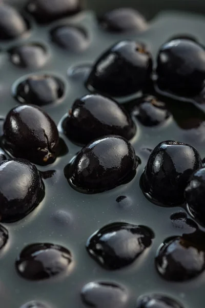 Aceitunas Negras Sin Hueso Aceitunas Marinadas Escabeche —  Fotos de Stock