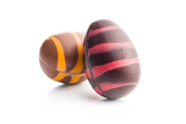 Chocolate Easter Eggs Isolated White Background — Stock Photo, Image