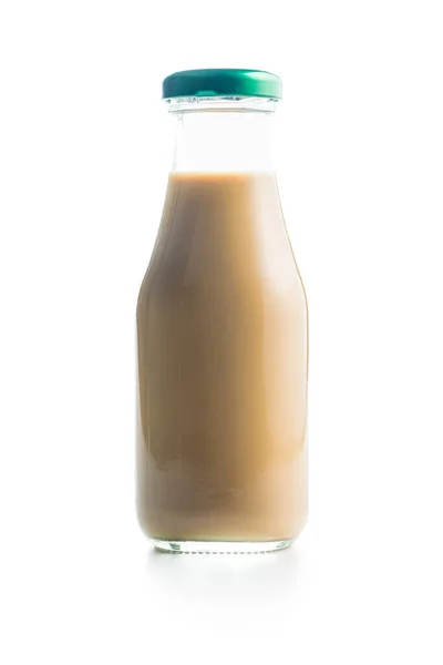 Coffee Milk Glass Bottle Isolated White Background Royalty Free Stock Images