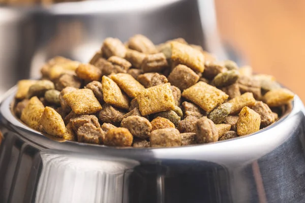 Dry Kibble Pet Food Dog Cat Food Bowl — Stock Photo, Image