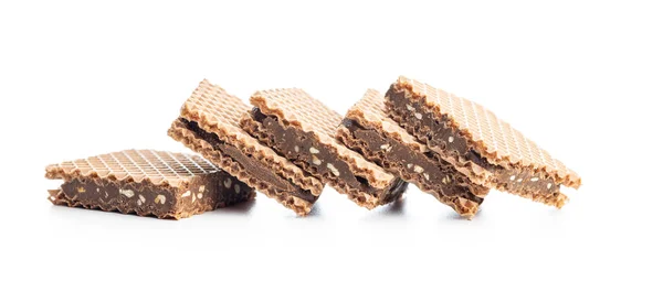 Sweet Chocolate Wafer Isolated White Background — Stock Photo, Image