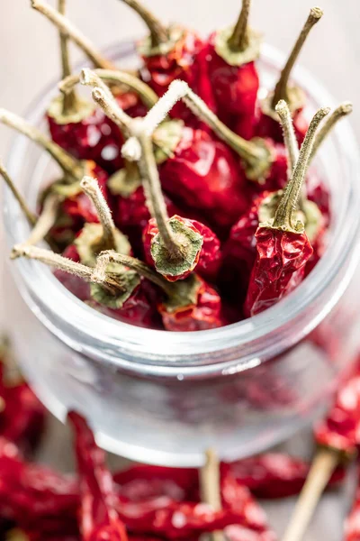 Red Chili Peppers Jar — Stock Photo, Image
