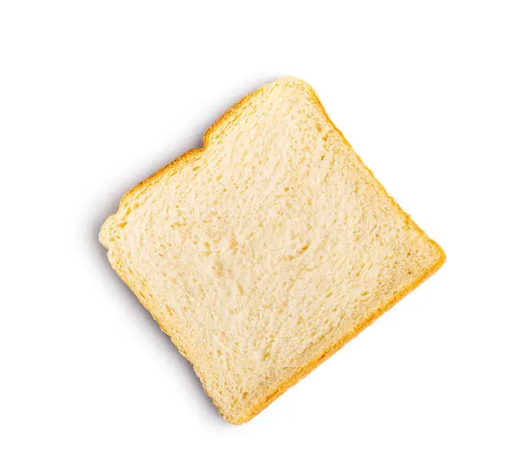 Vit Skivad Rostat Bröd Isolerad Den Vita Bakgrunden — Stockfoto