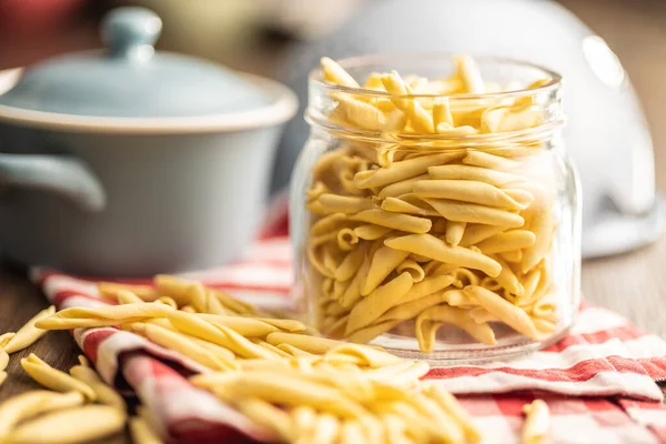 Fusilli Pugliesi Italian Twisted Pasta Jar — Stock Photo, Image