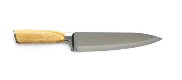 Big Kitchen Knife Isolated White Background — Stock Photo, Image
