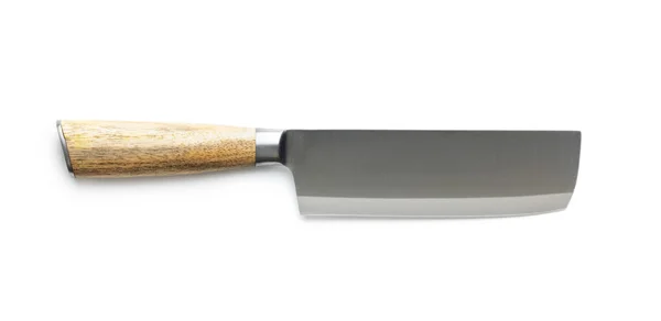 Big Kitchen Knife Isolated White Background — Stock Photo, Image