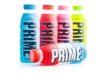 Prime Hydration Drink . Bottle drink isolated on the  white background. clipart